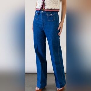 Re/Done 70s Pocket Wide-leg Jeans/True Rinse